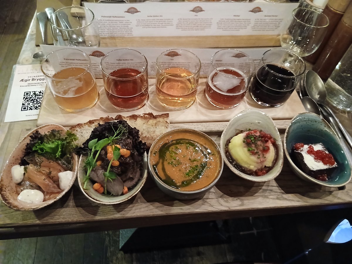 Menu Viking Plank à la brasserie Aegir Brewery
